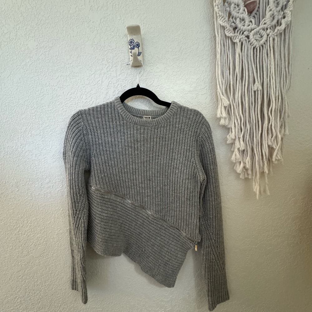 Gray Asymmetrical Women's Sweater